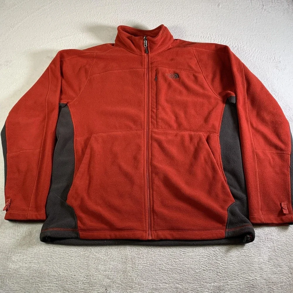 The North Face Jacket Mens‎ Large Red Fleece Full Zip Interchange Hiking Coat